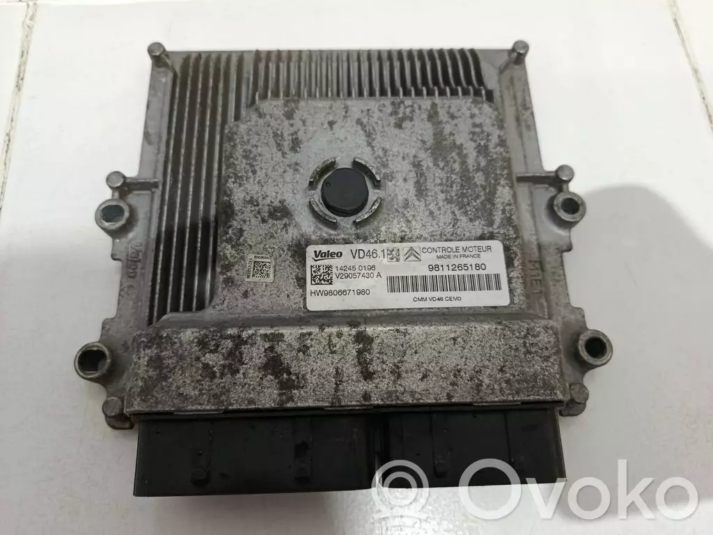 Peugeot 308 2014 Komputer / Sterownik ECU silnika 9811265180
