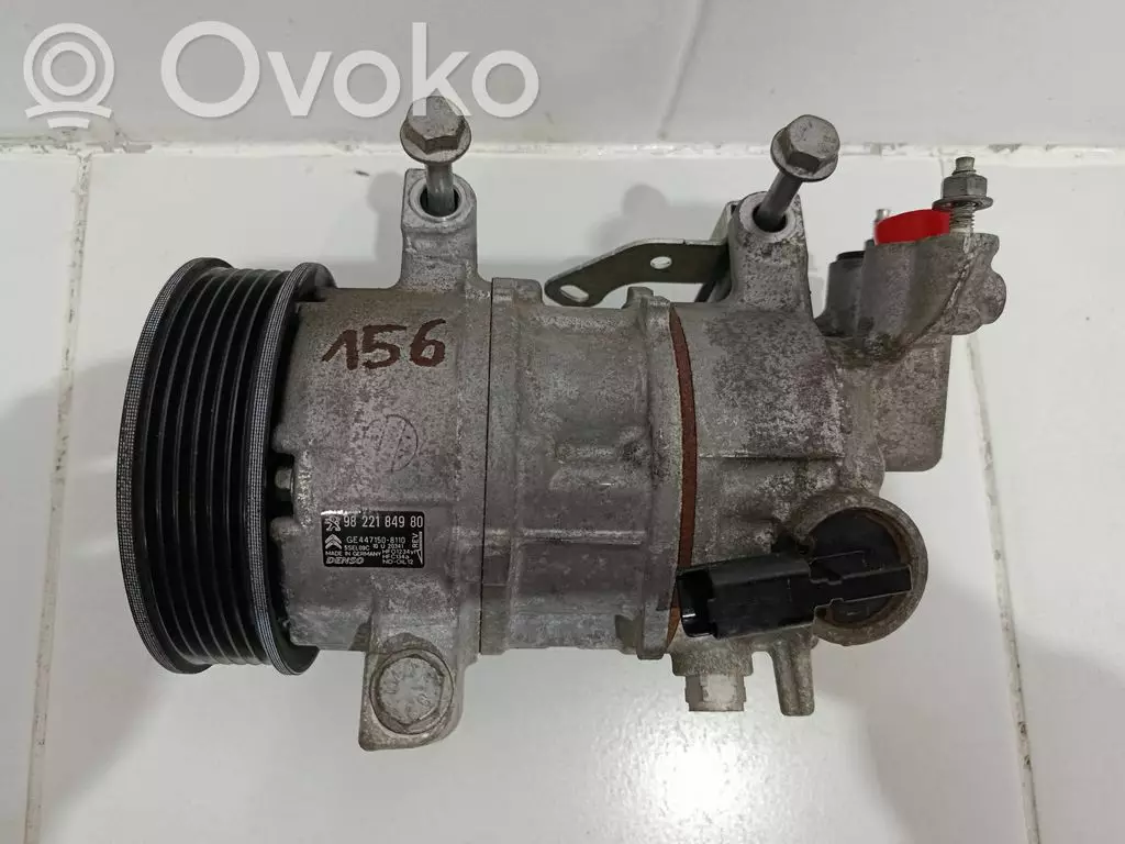 Peugeot 2008 I 2018 Kompresor / Sprężarka klimatyzacji A/C 9822184980