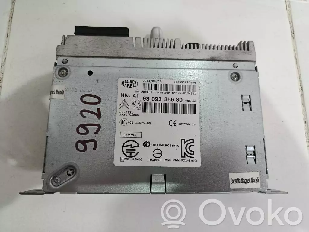 Peugeot 308 2014 Panel / Radioodtwarzacz CD/DVD/GPS 9809335680